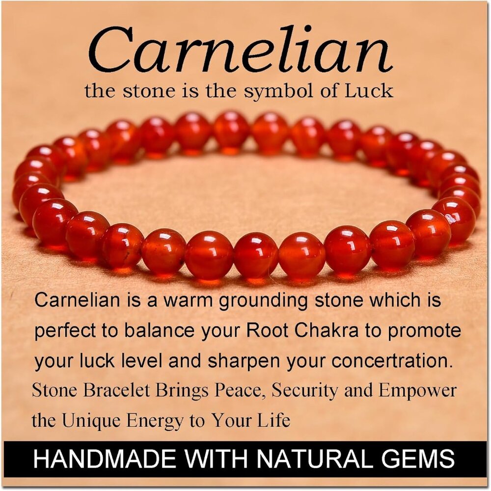Handmade Yoga Stretch Elastic Bracelet Natural Stone Crystal Healing Power Energ